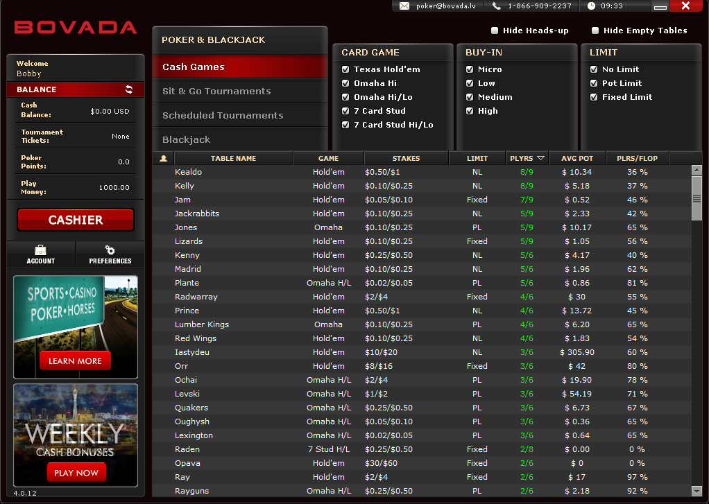 Bodog.net Lobby Bodog.net Lobby
